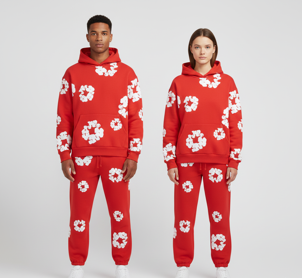 Set Tuta Uomo/Donna | Felpa con Cappuccio e Jogger | Stile Grafico & Comfort quotidiano