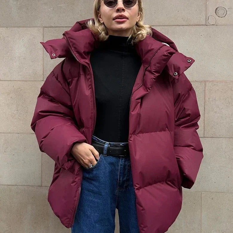Rot monochromatische Jacke
