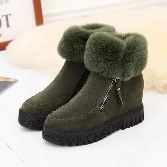 Short Winter Boots for Women – Stylish &amp; Comfortable with Integrated Heel