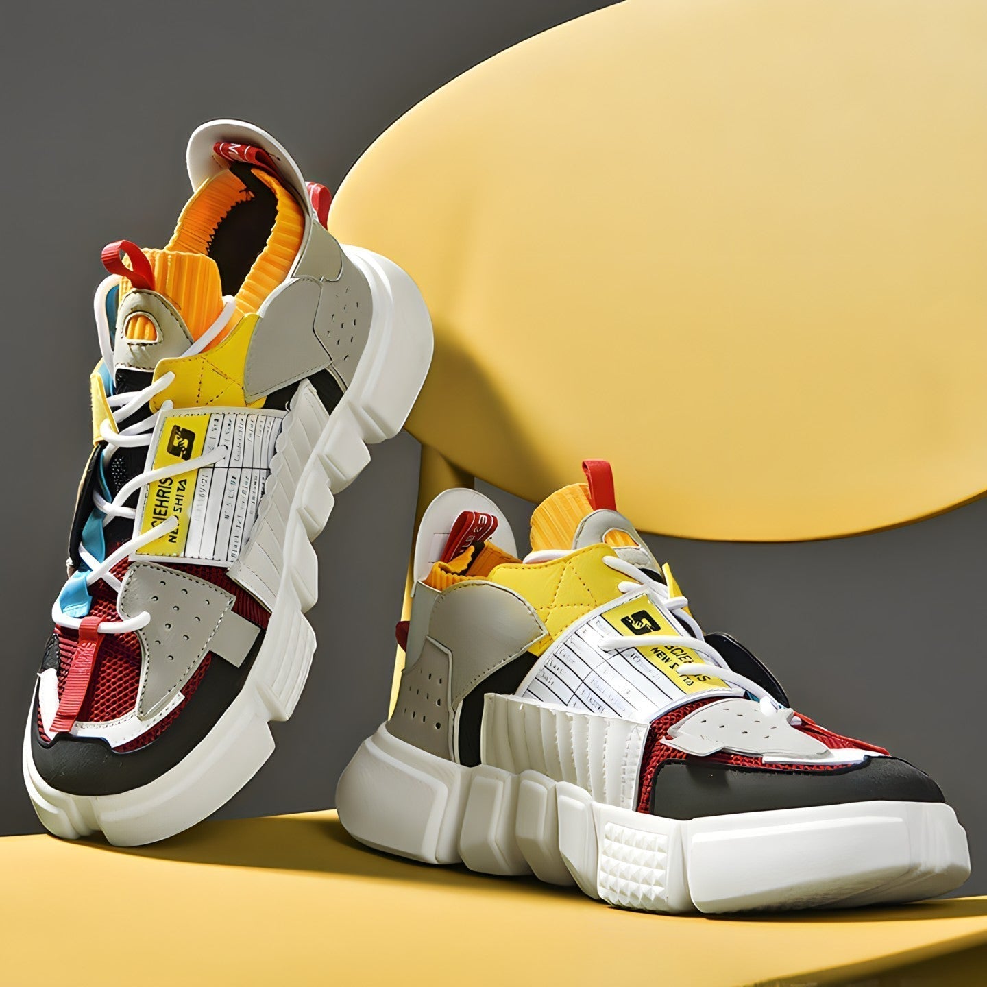 Silvain - Scarpe da ginnastica streetwear a colori misti 4
