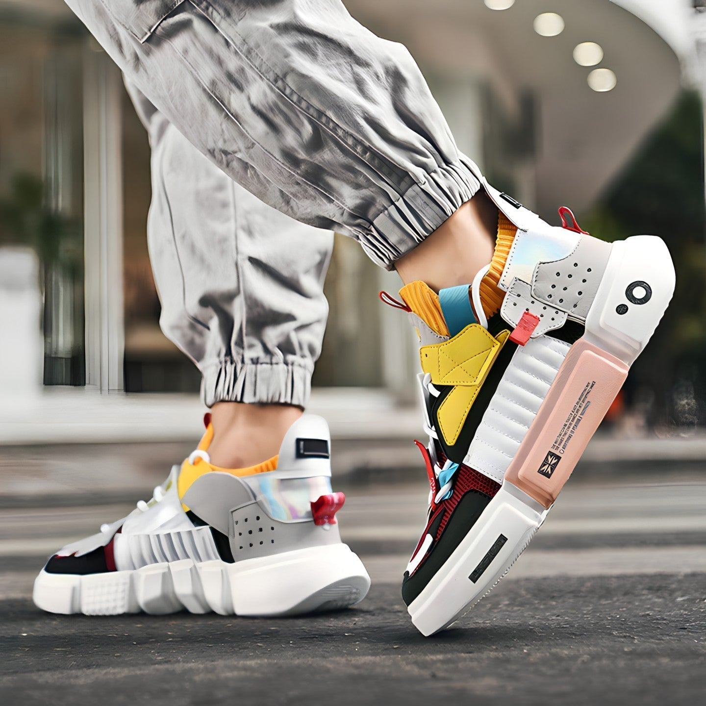 Silvain - Scarpe da ginnastica streetwear a colori misti 6