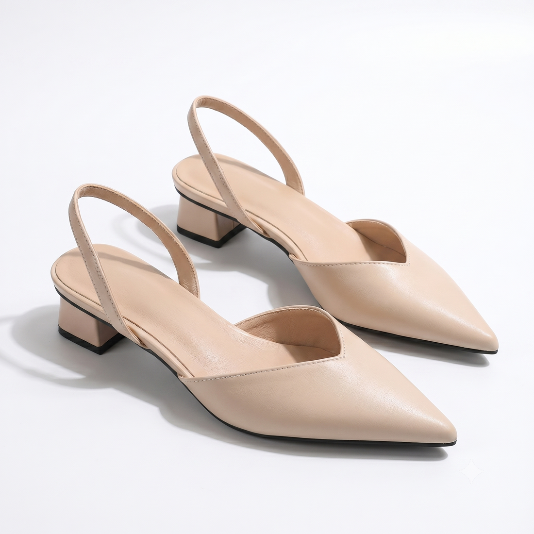 Slingback da donna con tacco largo basso - Comode ed eleganti 0