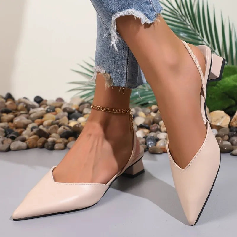 Slingback da donna con tacco largo basso - Comode ed eleganti 1