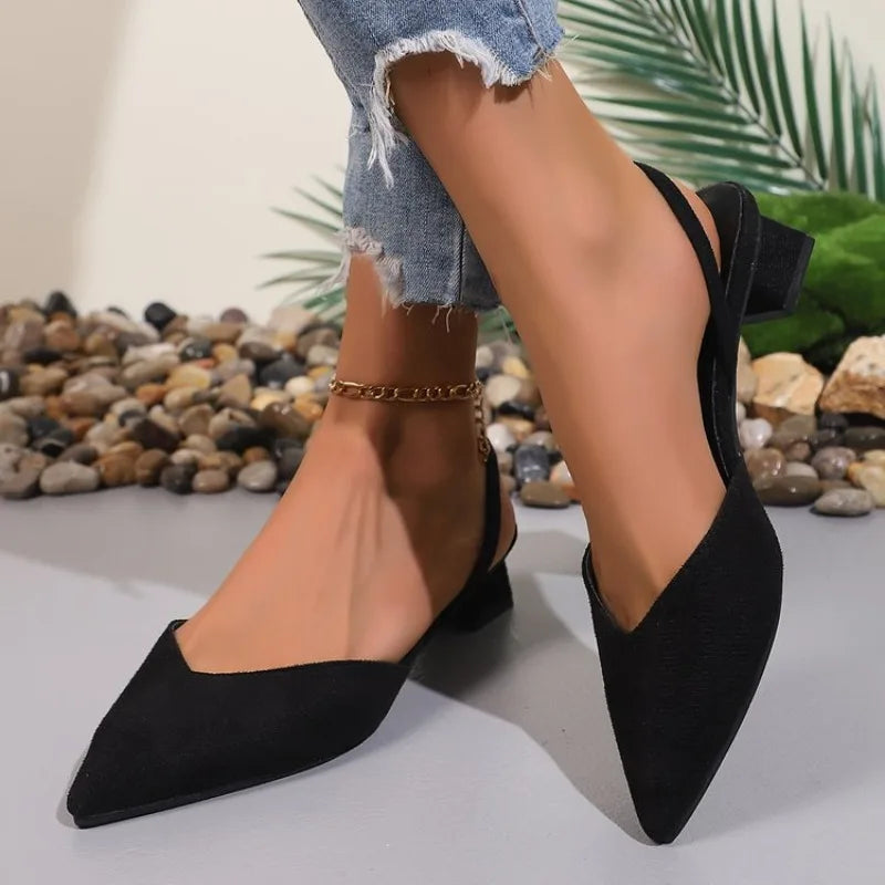 Slingback da donna con tacco largo basso - Comode ed eleganti 2