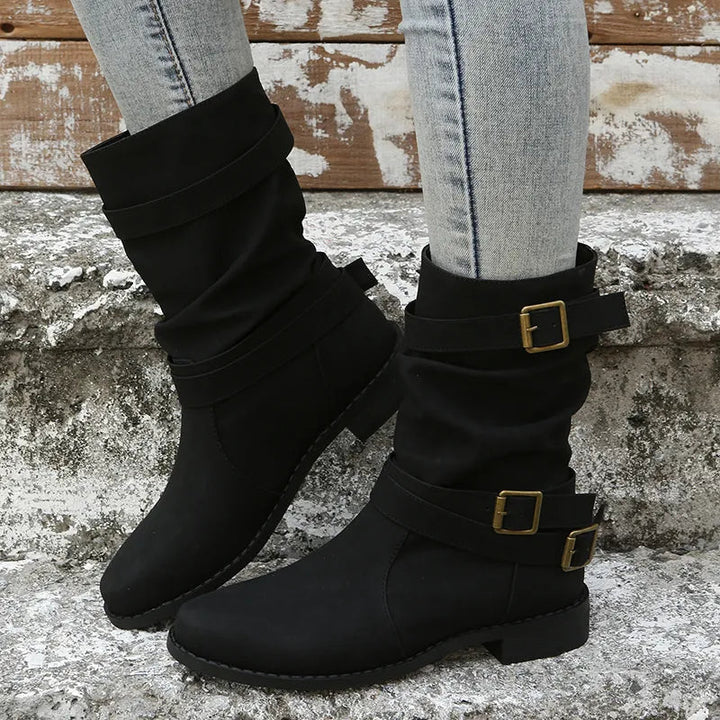 Slouch Mid-Calf Boots for Women – Effortlessly Chic &amp; Comfortable