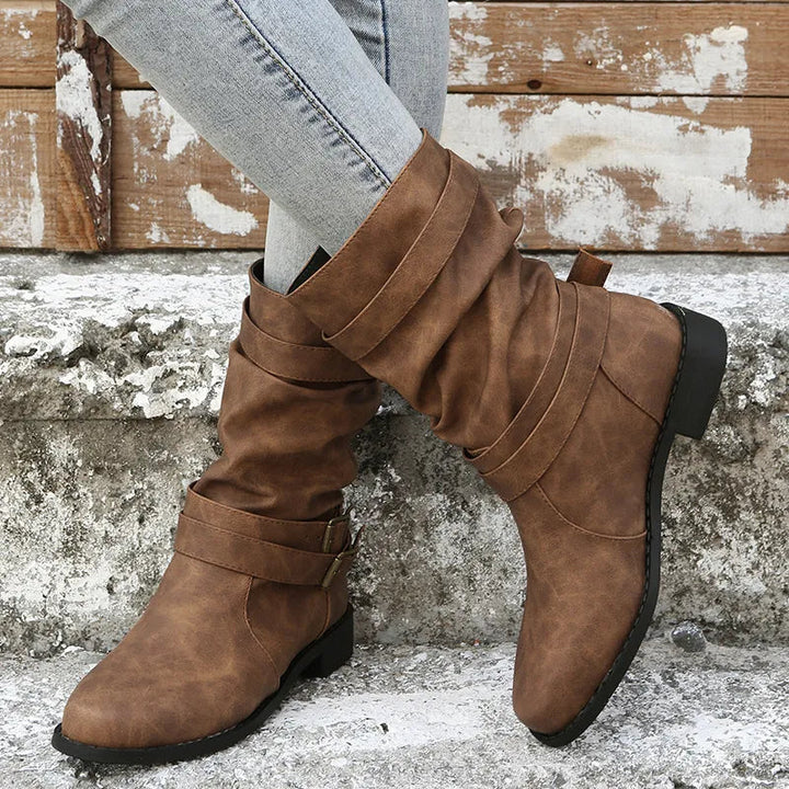 Slouch Mid-Calf Boots for Women – Effortlessly Chic &amp; Comfortable