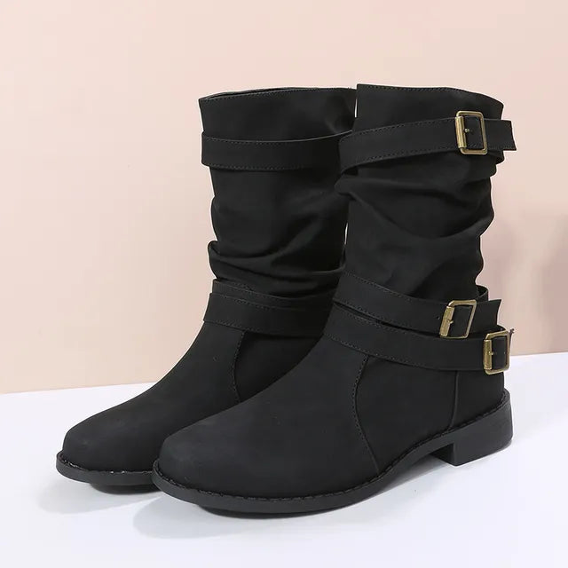 Slouch Mid-Calf Boots for Women – Effortlessly Chic &amp; Comfortable
