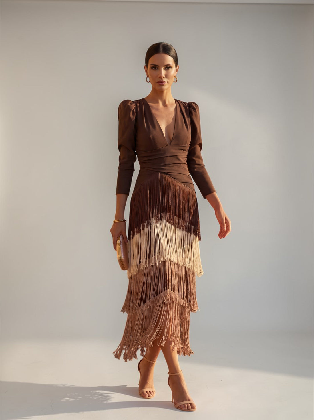 Sofia | Abito con Frange Elegante 0