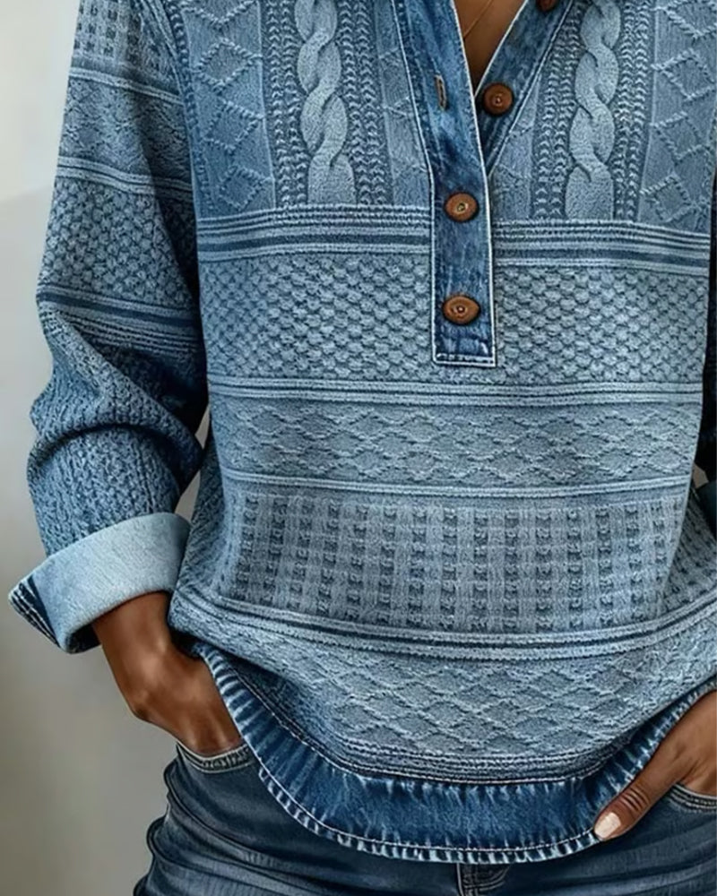 Sofia | Maglione moderno con bottoni a metà 1