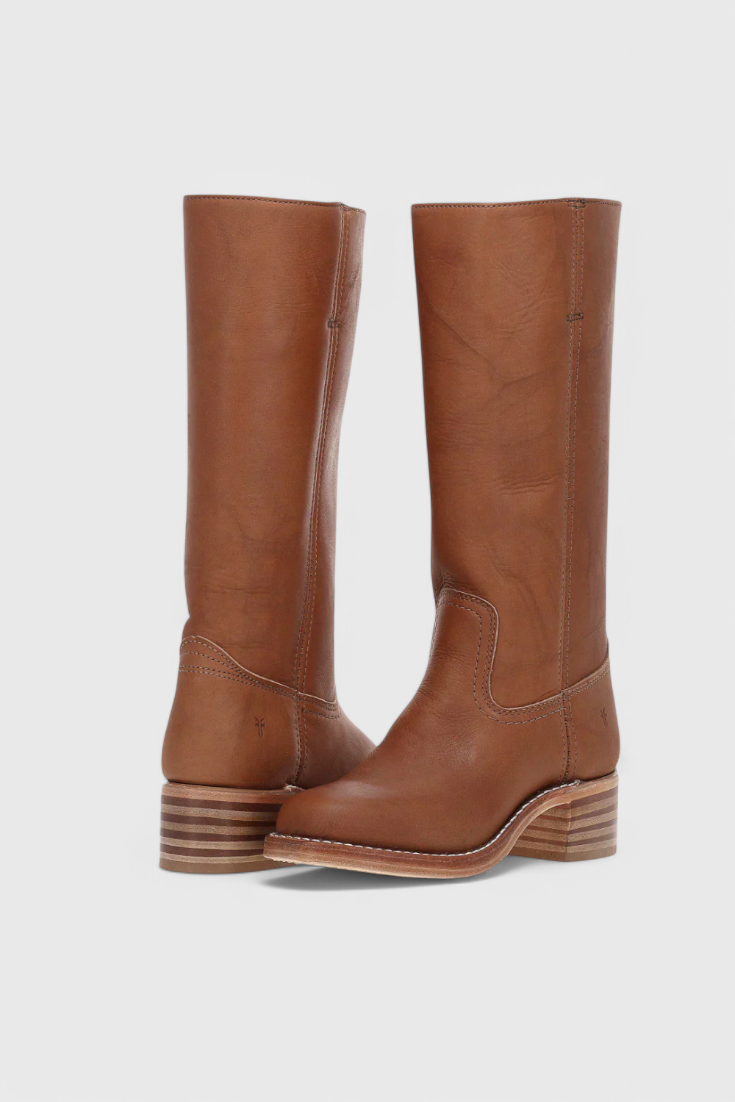 Ella | Women’s Leather Knee-High Boots with Heels Caliboot