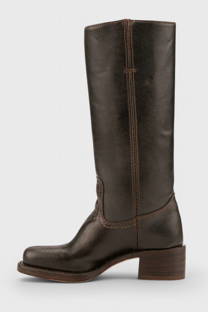Ella | Women’s Leather Knee-High Boots with Heels Caliboot
