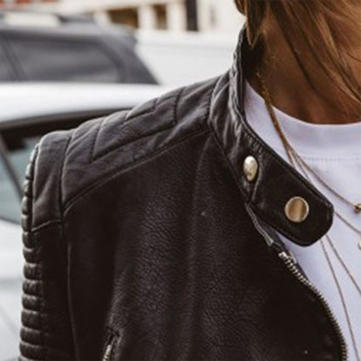 Tailored Leather Biker Jacket for Women – Edgy &amp; Stylish Streetwear-Caliboot