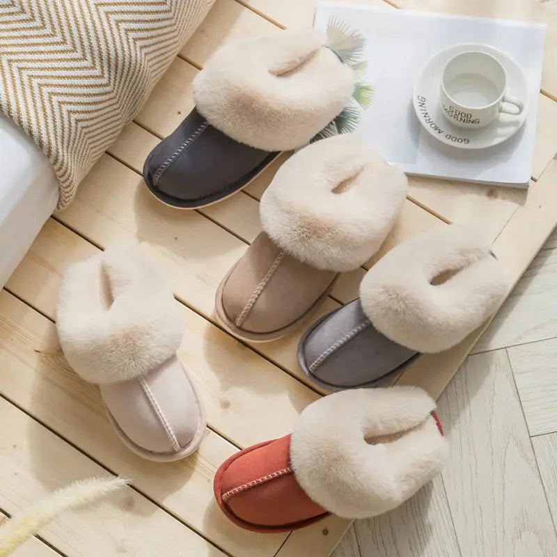 Thick Sole Velvet Slippers for Men and Women – Cozy &amp; Non-Slip Comfort
