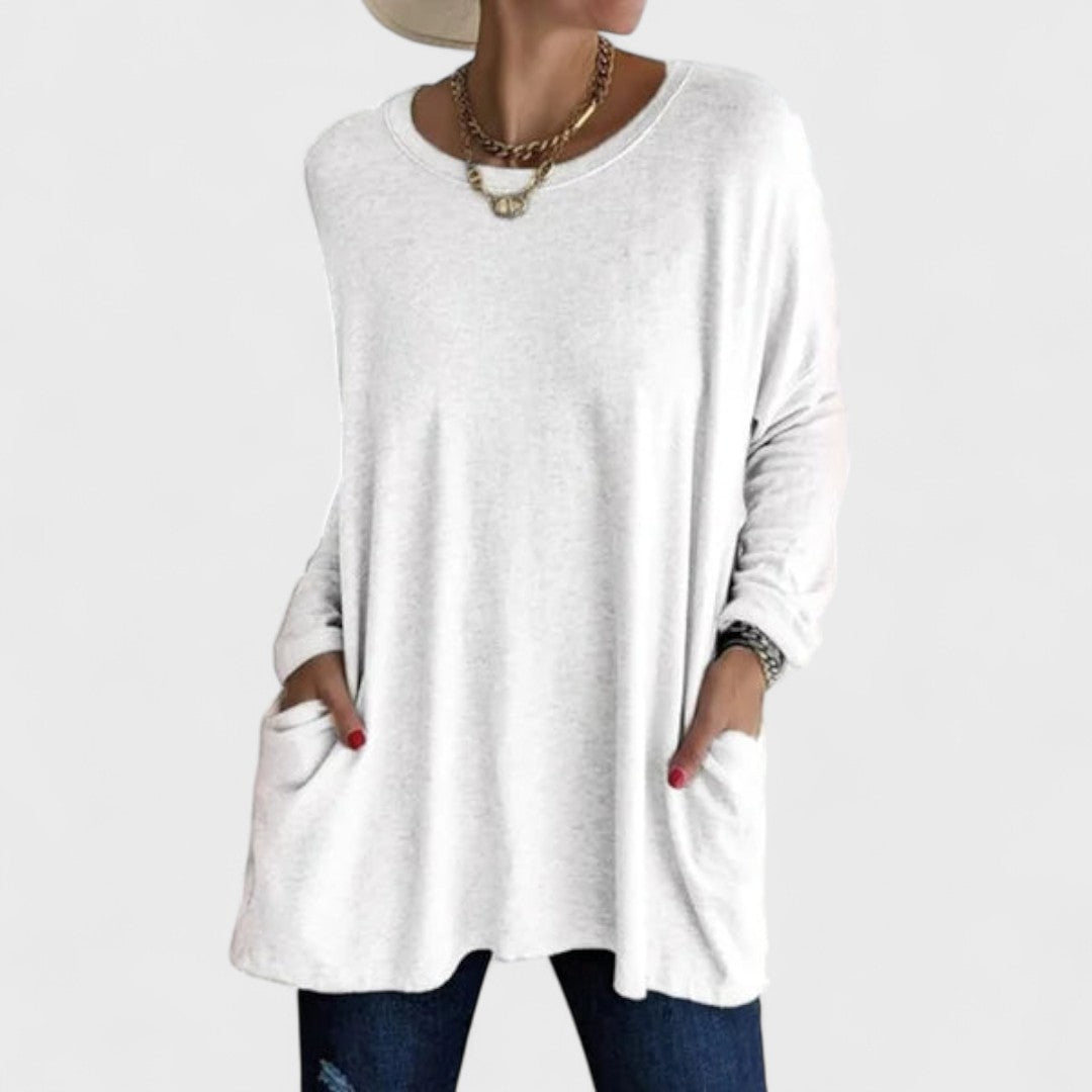 Top Donna Oversize | Maniche Lunghe & Tasche Frontali