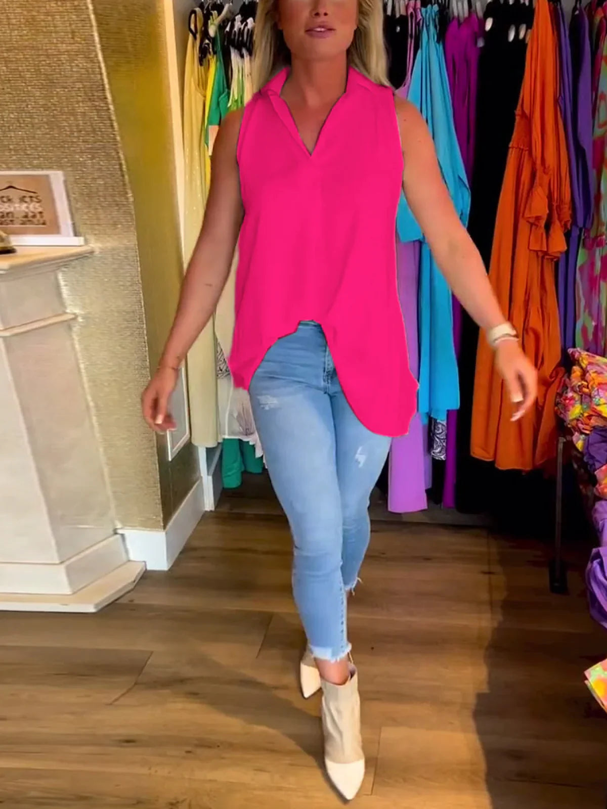 Top Donna Senza Maniche | Vestibilità Fluente & Stile Quotidiano