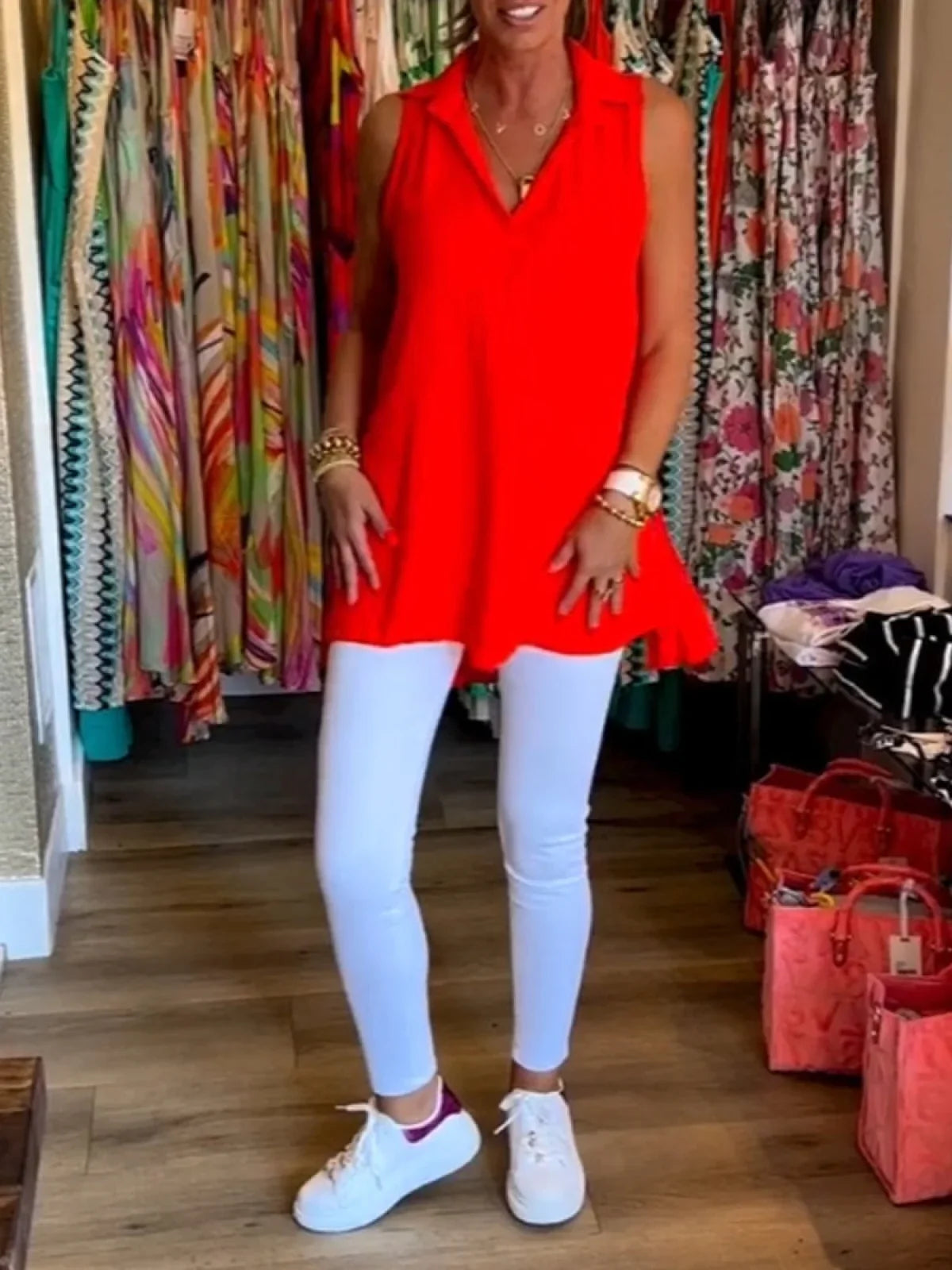 Top Donna Senza Maniche | Vestibilità Fluente & Stile Quotidiano