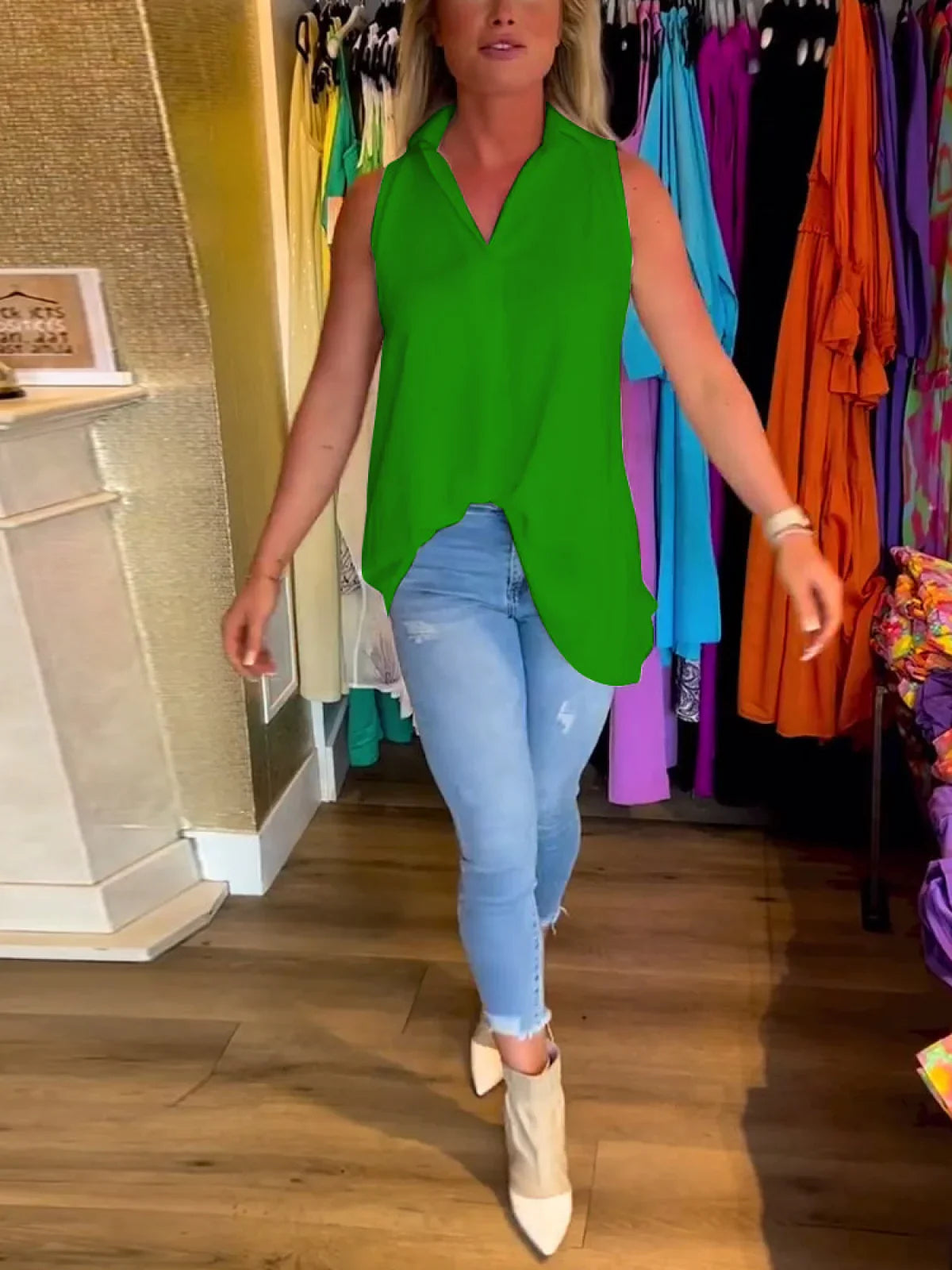 Top Donna Senza Maniche | Vestibilità Fluente & Stile Quotidiano