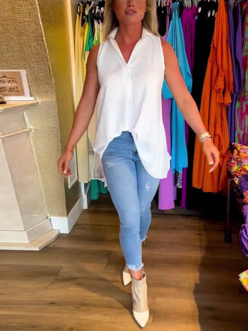 Top Donna Senza Maniche | Vestibilità Fluente & Stile Quotidiano
