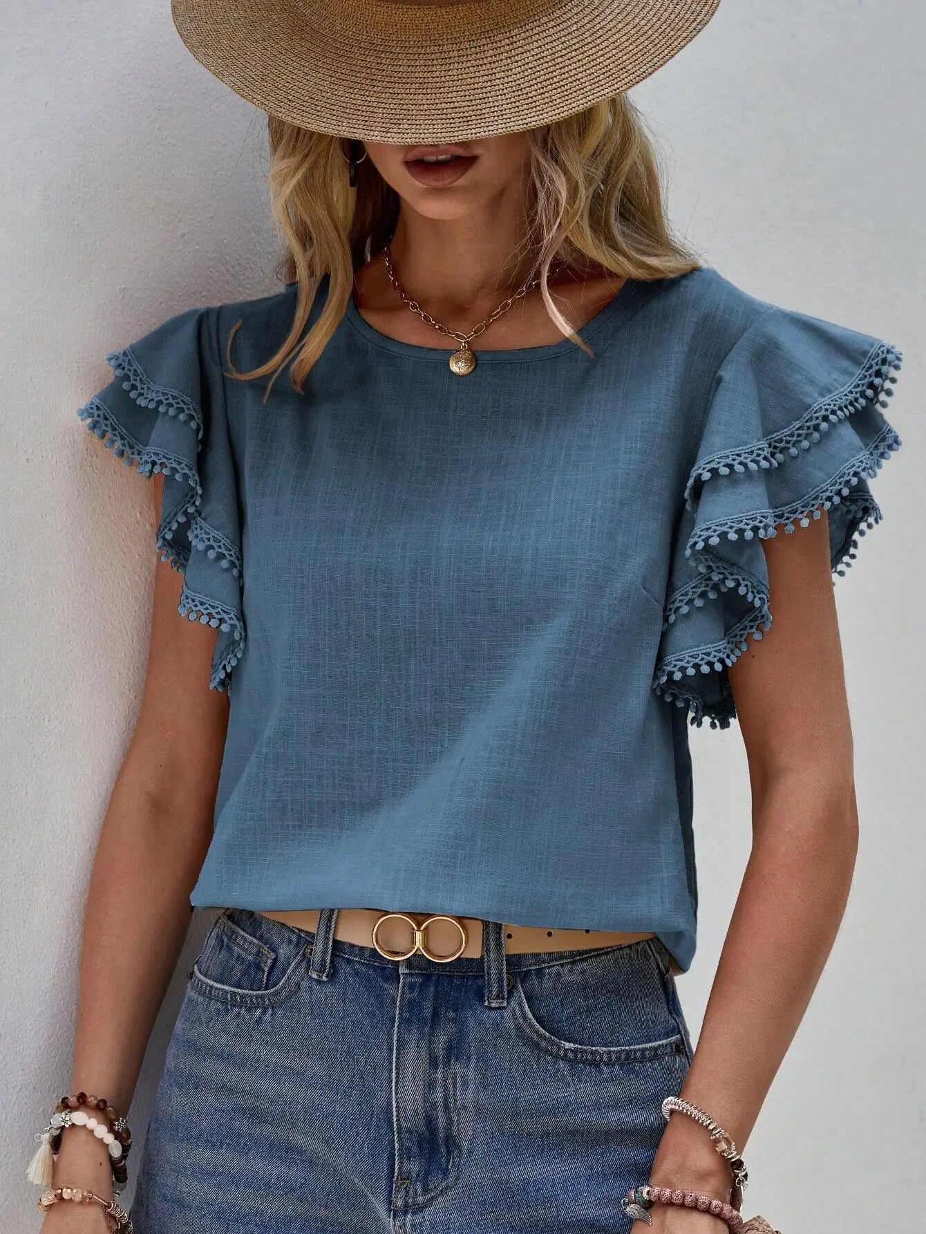 Top Estivo Donna | Maniche a Volant & Stile Romantico