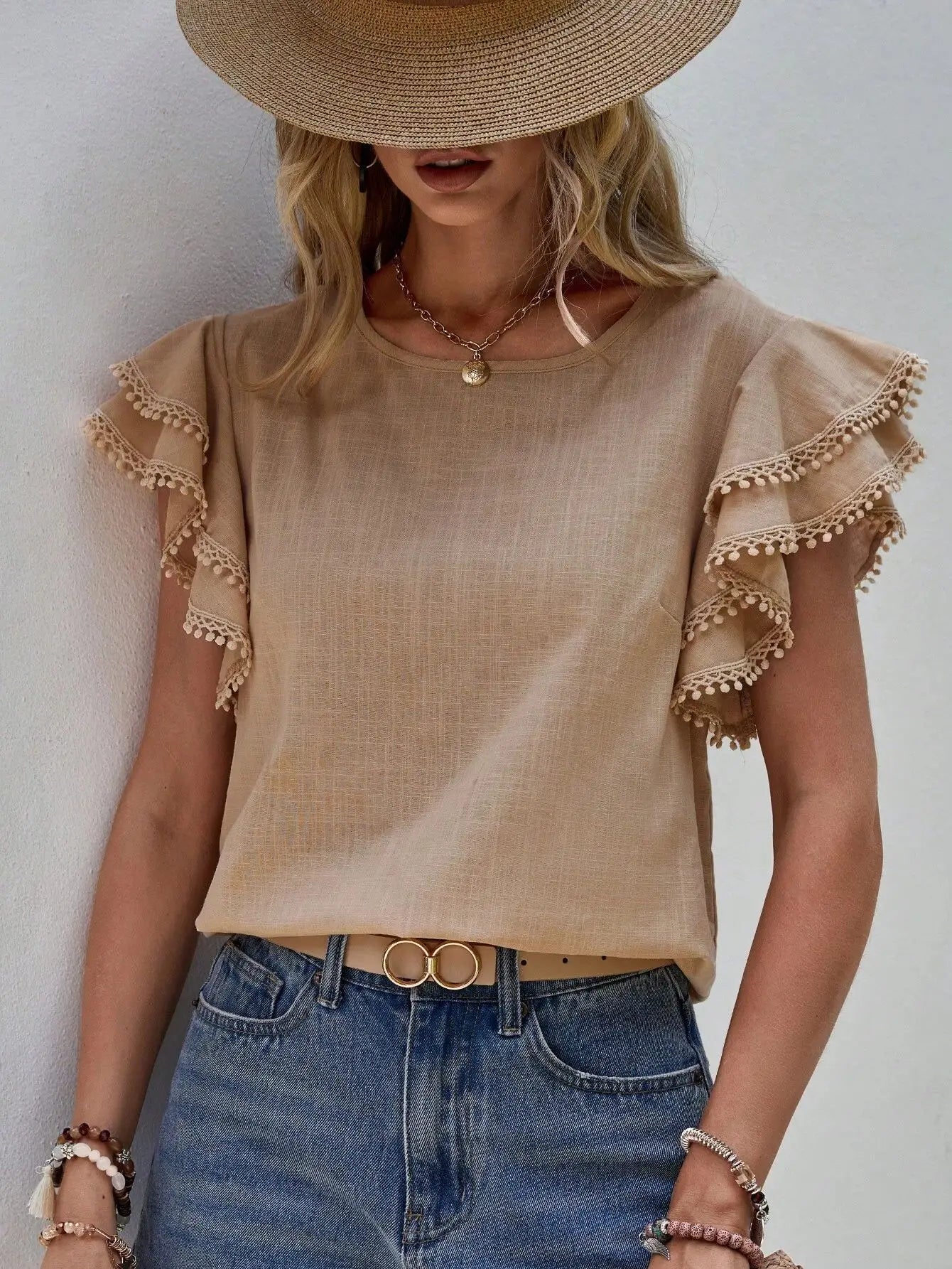 Top Estivo Donna | Maniche a Volant & Stile Romantico