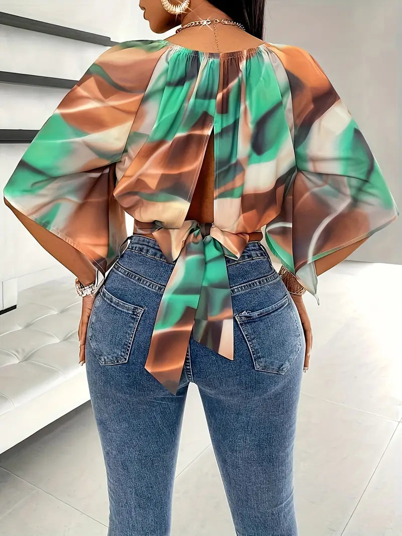 Top Estivo Donna | Motivo Batik & Crop Sensuale
