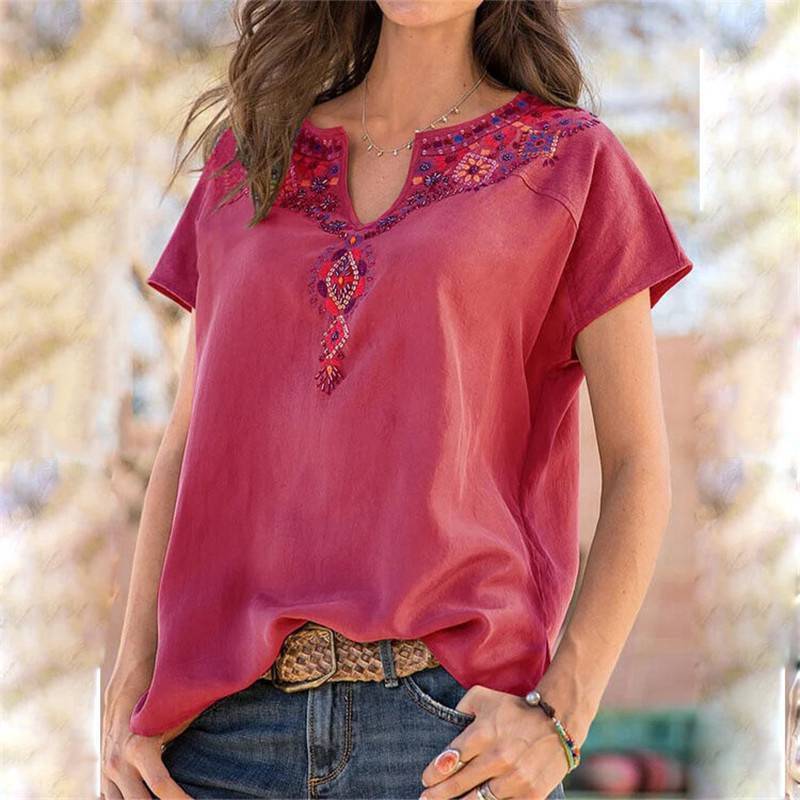 Top Estivo Donna | Ricami Boho & Vestibilità Comoda