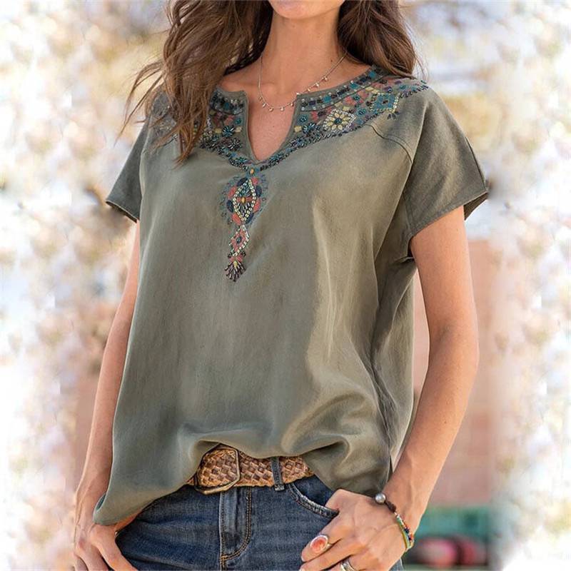 Top Estivo Donna | Ricami Boho & Vestibilità Comoda