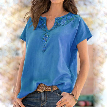 Top Estivo Donna | Ricami Boho & Vestibilità Comoda