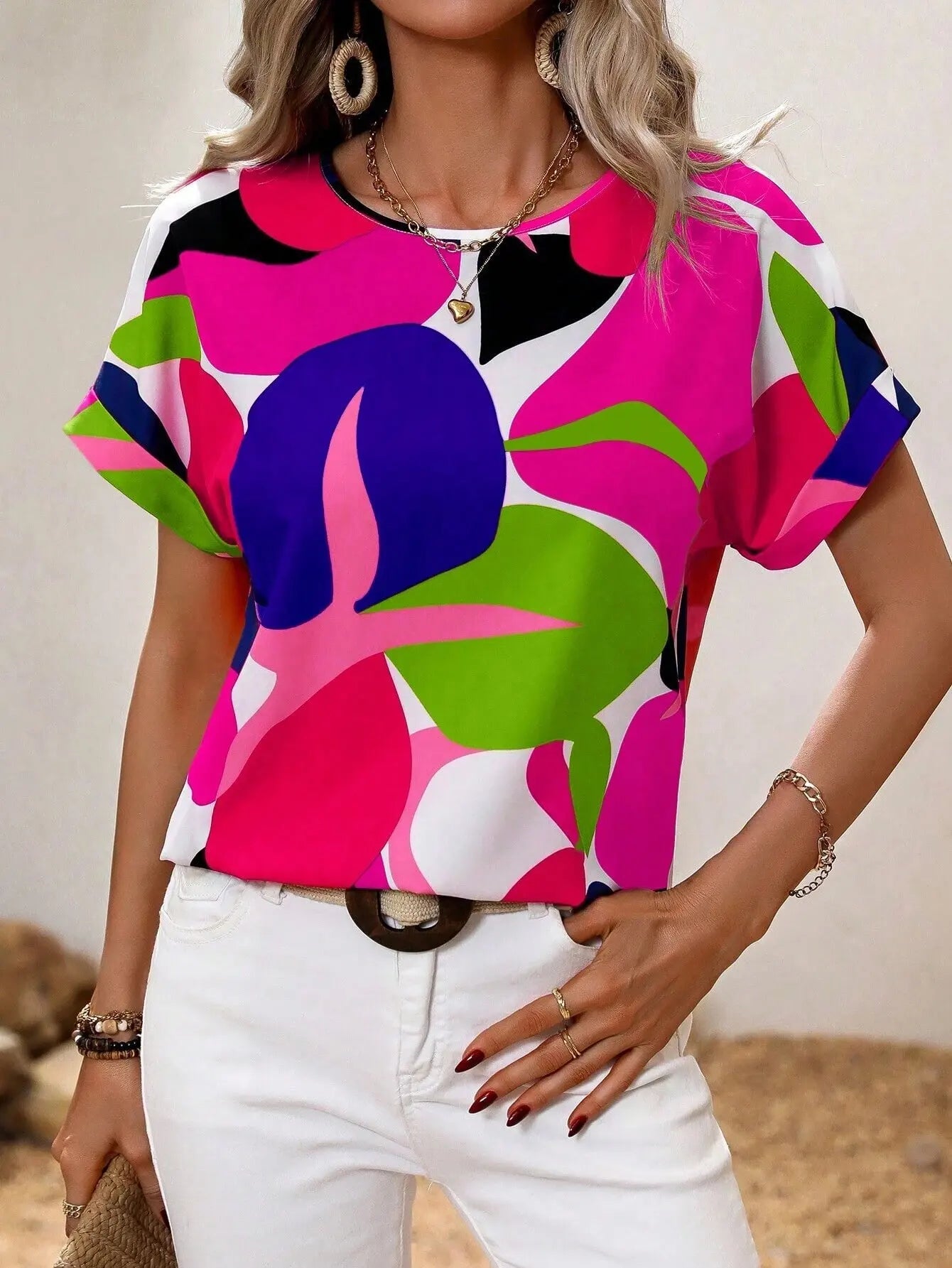 Top Estivo Donna | Stampa Multicolore & Stile Bold