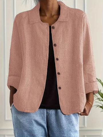 Top Leggero in Cotone Donna | Bottoni frontali & Stile classico versatile