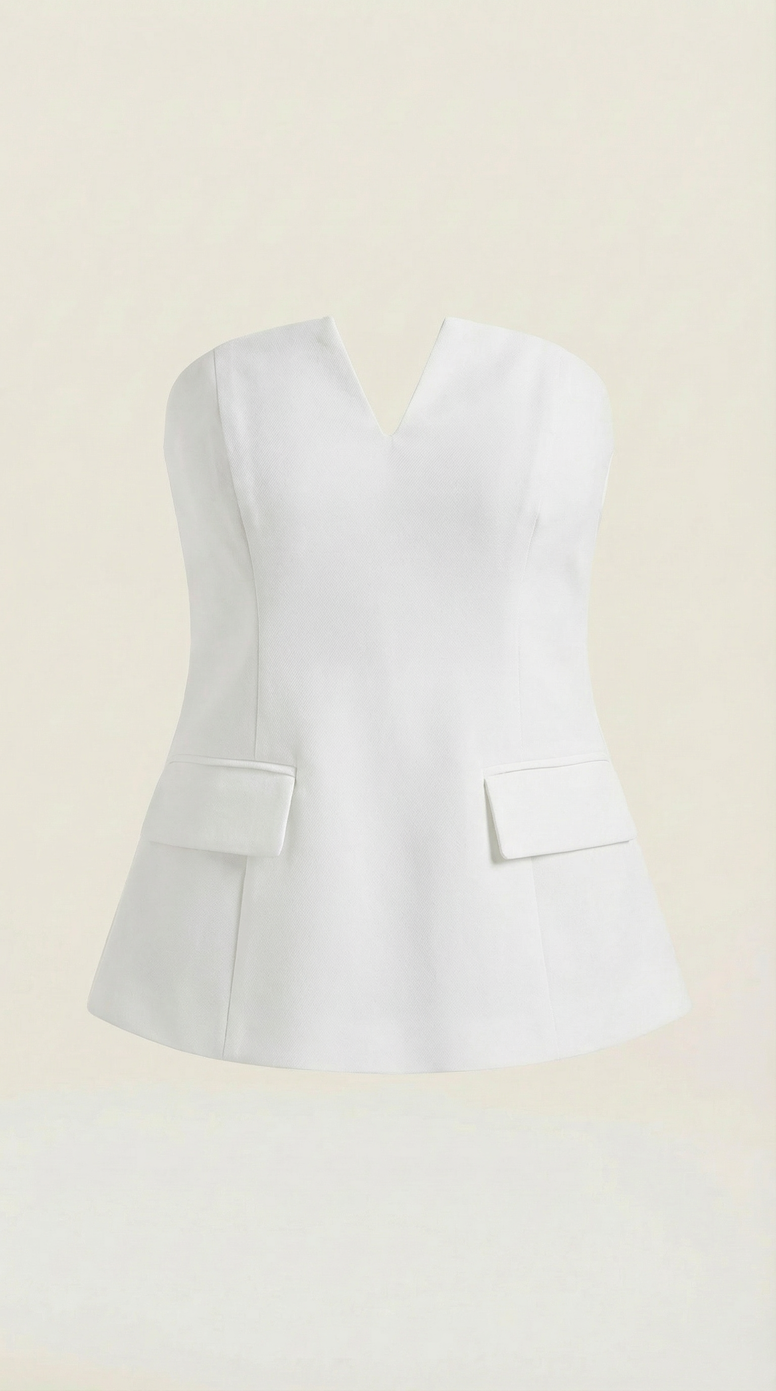Top Donna Senza Maniche Scollo a Incavo Architettonico 4