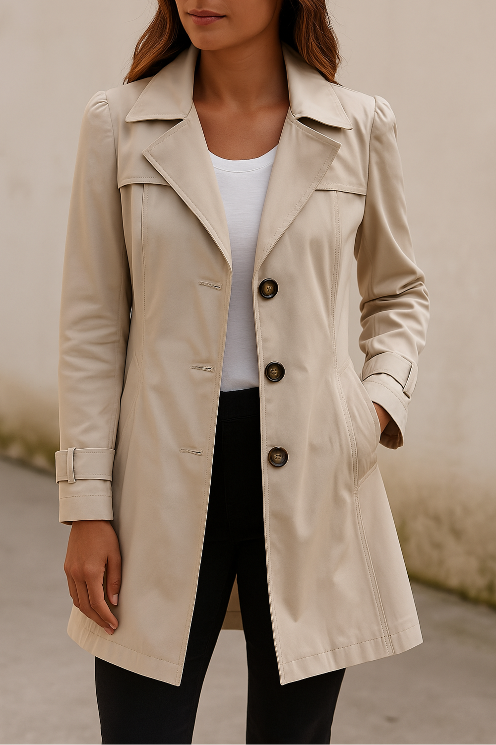 Trench Coat Donna | Linea Sagomata con Bottoni