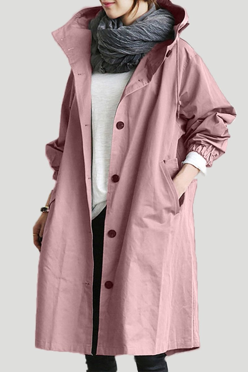 Trench Coat Slim Fit Donna – Impermeabile con Cappuccio, Adatto per Primavera e Autunno 7
