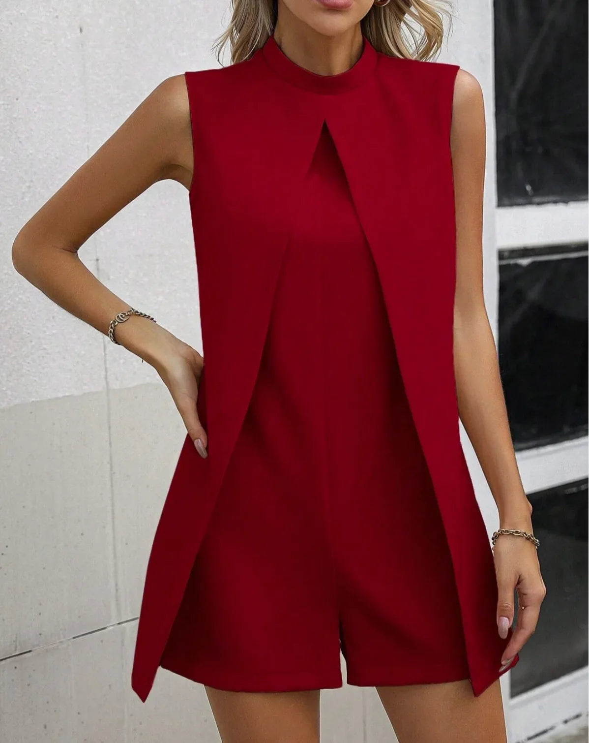 Tuta Elegante Donna | Pannello Sovrapposto & Silhouette Sartoriale Chic