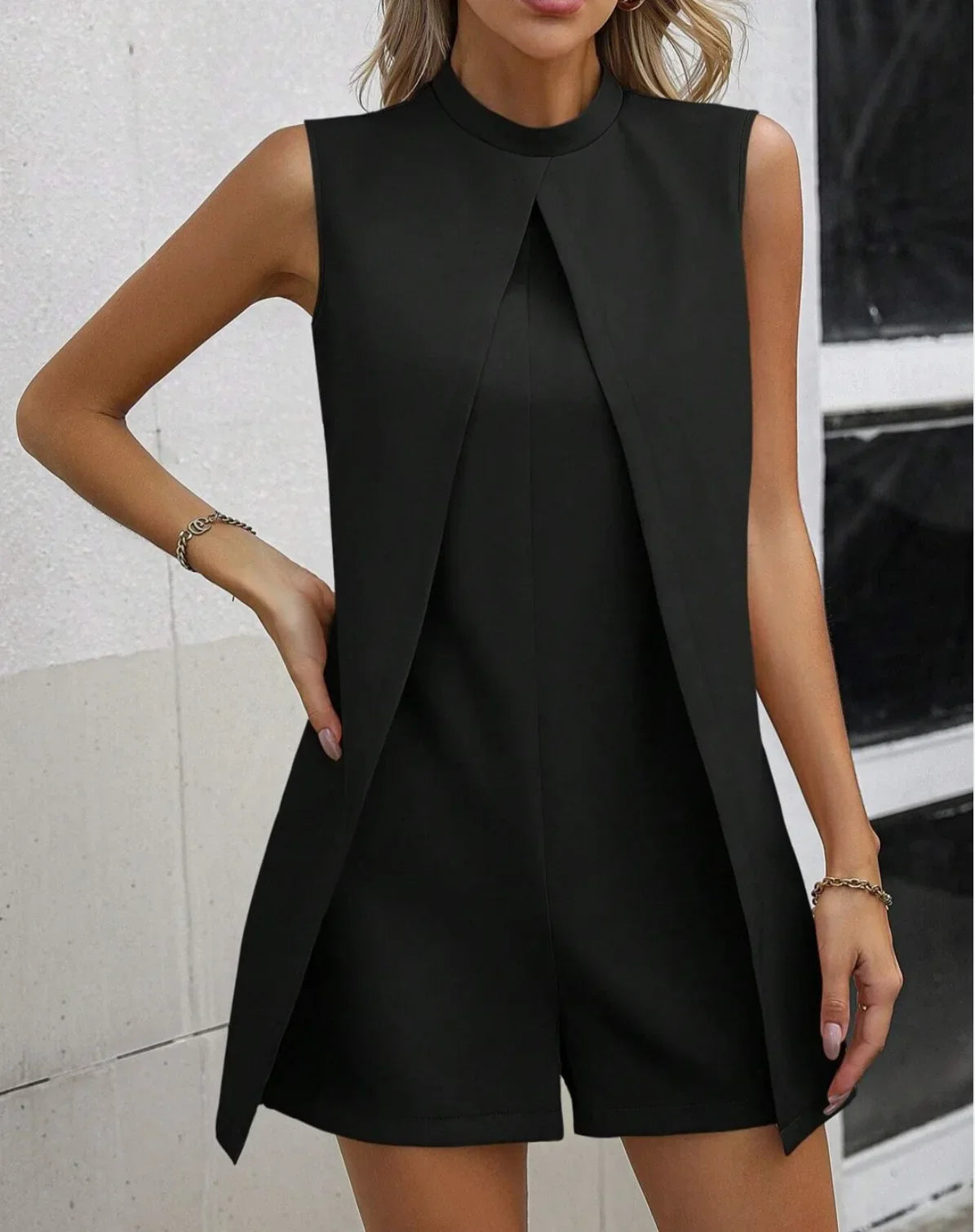 Tuta Elegante Donna | Pannello Sovrapposto & Silhouette Sartoriale Chic