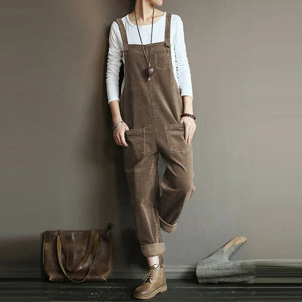 Tuta Estiva Donna | Salopette a Coste & Stile Vintage Rilassato