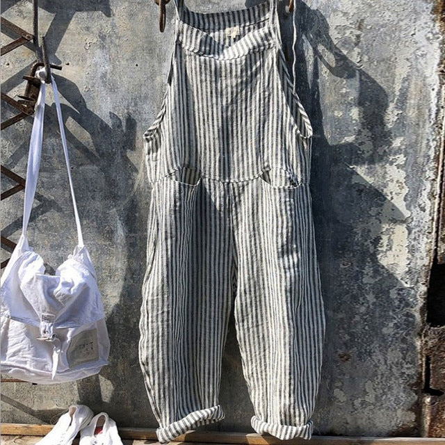 Tuta Estiva Donna | Salopette a Righe & Stile Marinaro Vintage