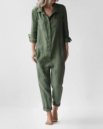 Tuta Estiva Donna | Stile Camicia con Bottoni & Vestibilità Rilassata