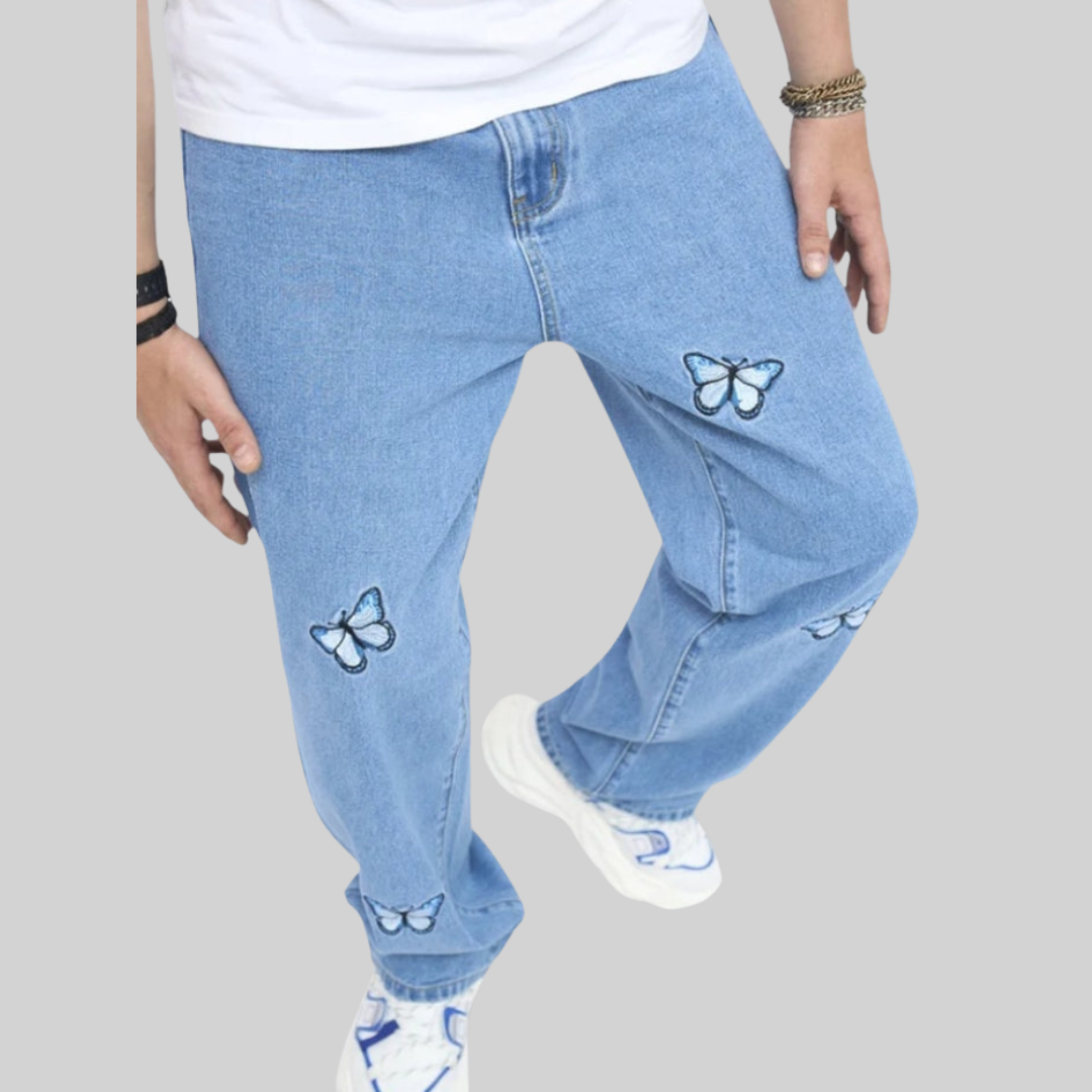 Jeans Uomo | Ricamo Vintage e Gamba Dritta 2