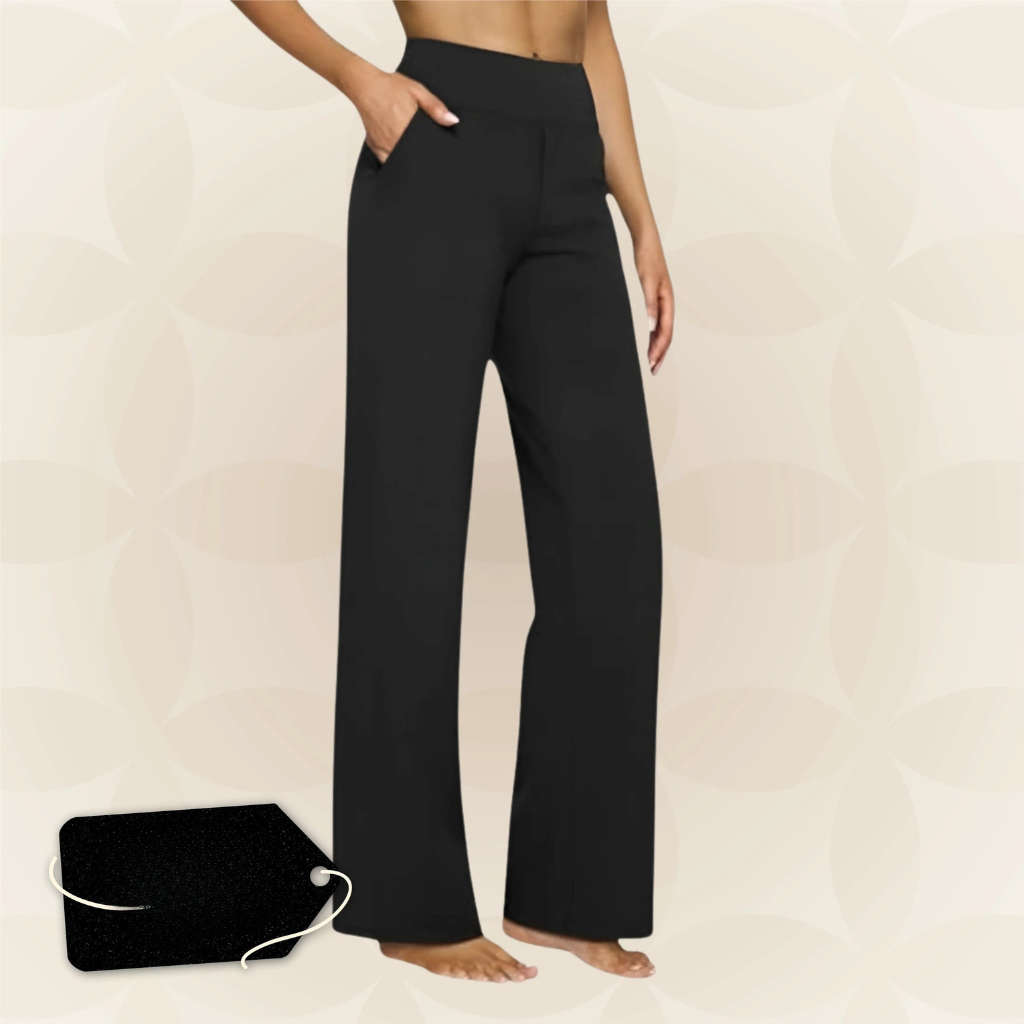 Pantaloni | Dámské elastické kalhoty | Vysoký pas & každodenní pohodlí