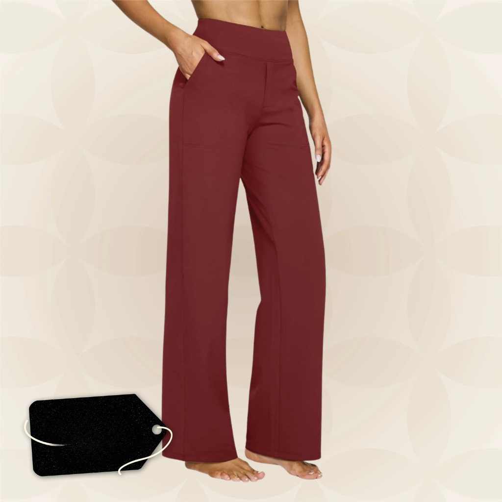 Pantaloni | Dámské elastické kalhoty | Vysoký pas & každodenní pohodlí