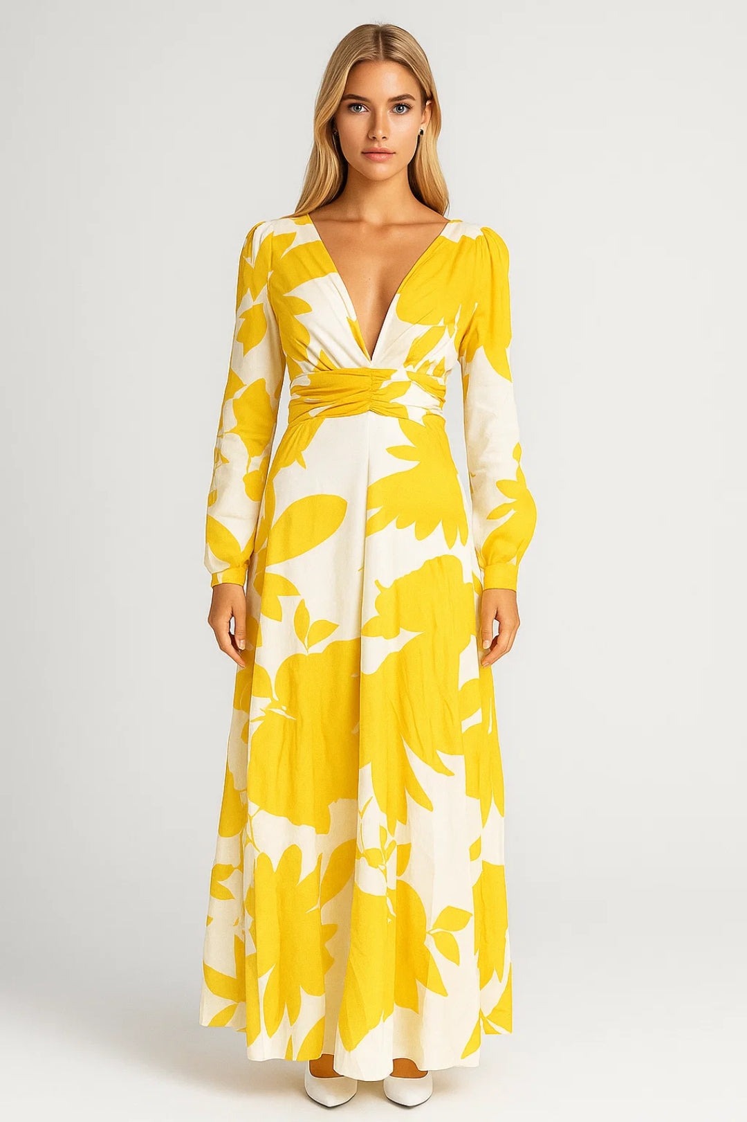 Vestito Lungo Donna | Lavorato con Scollo Profondo | Leggero per Estate 0