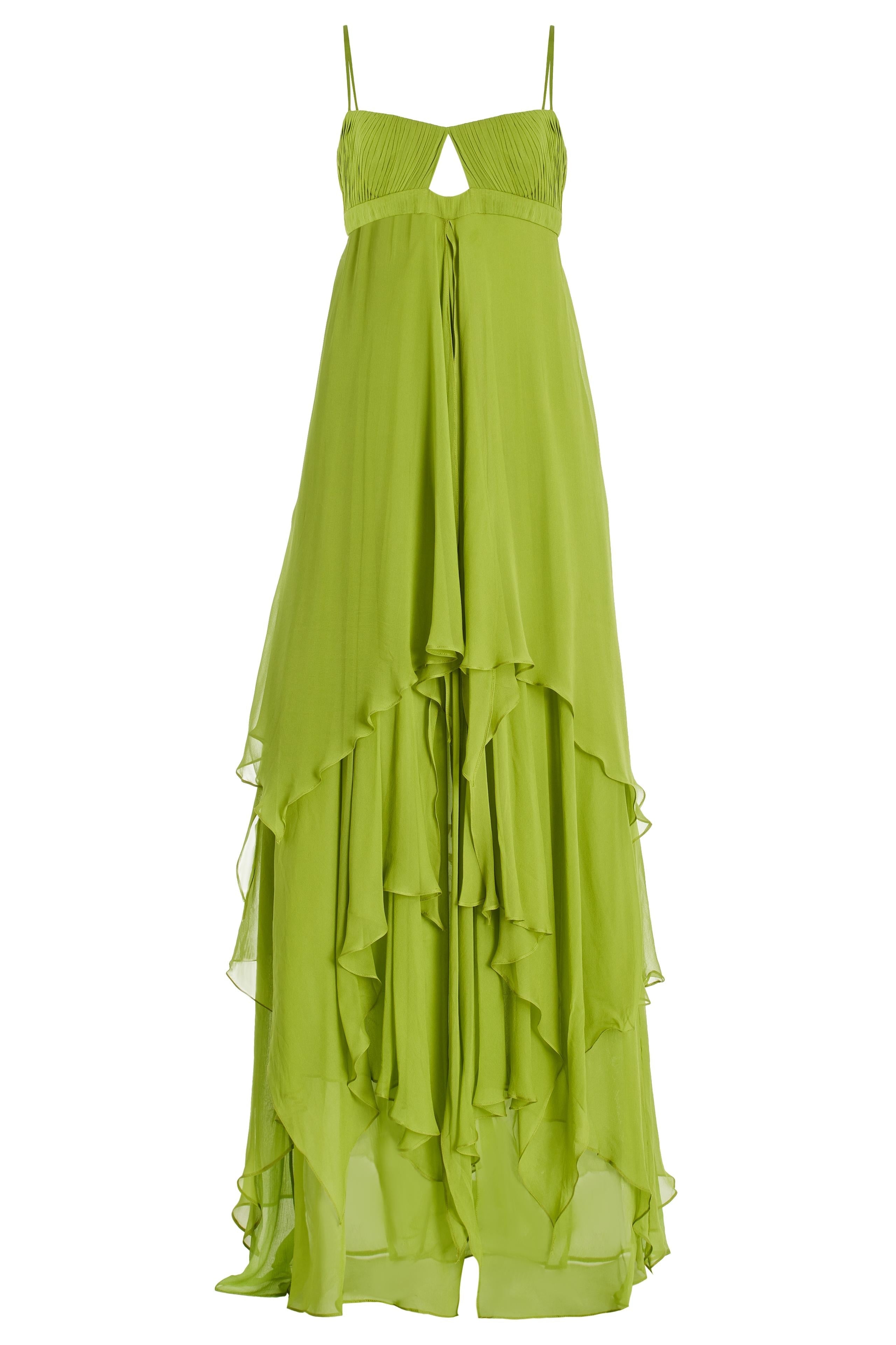 Vestito Maxi Donna | Cut-Out Frontale & Gonna con Volant