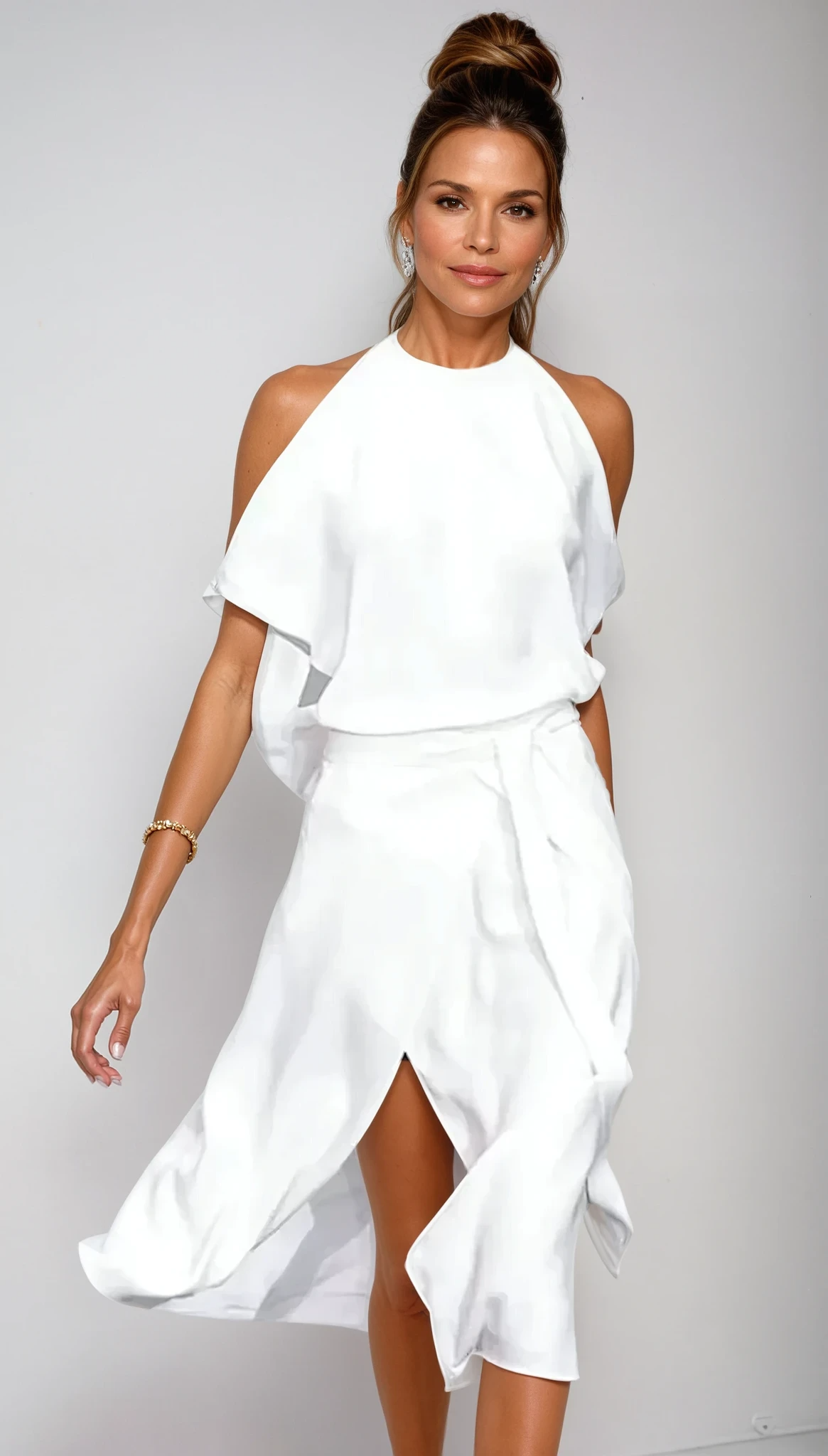 Vestito midi Donna | Spalle Scoperte & Orlo Asimmetrico che Slancia