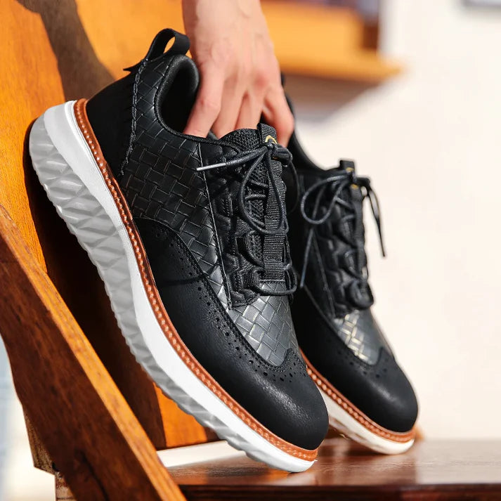 Vittorio — Sneaker Oxford in Pelle Intrecciata 4