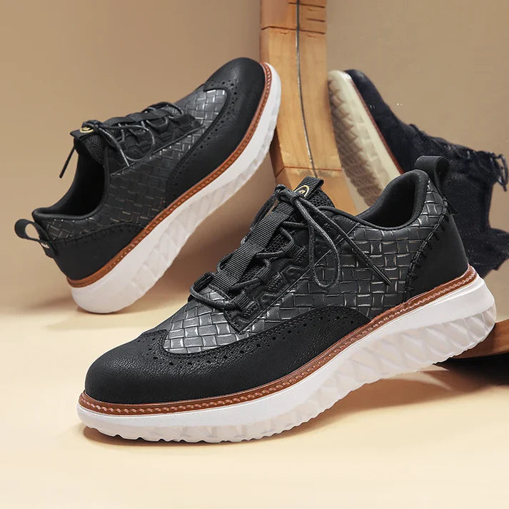 Vittorio — Sneaker Oxford in Pelle Intrecciata 7