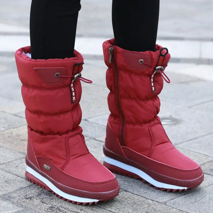 Waterproof Mid-Calf Boots for Women – Cozy &amp; Stylish for Winter