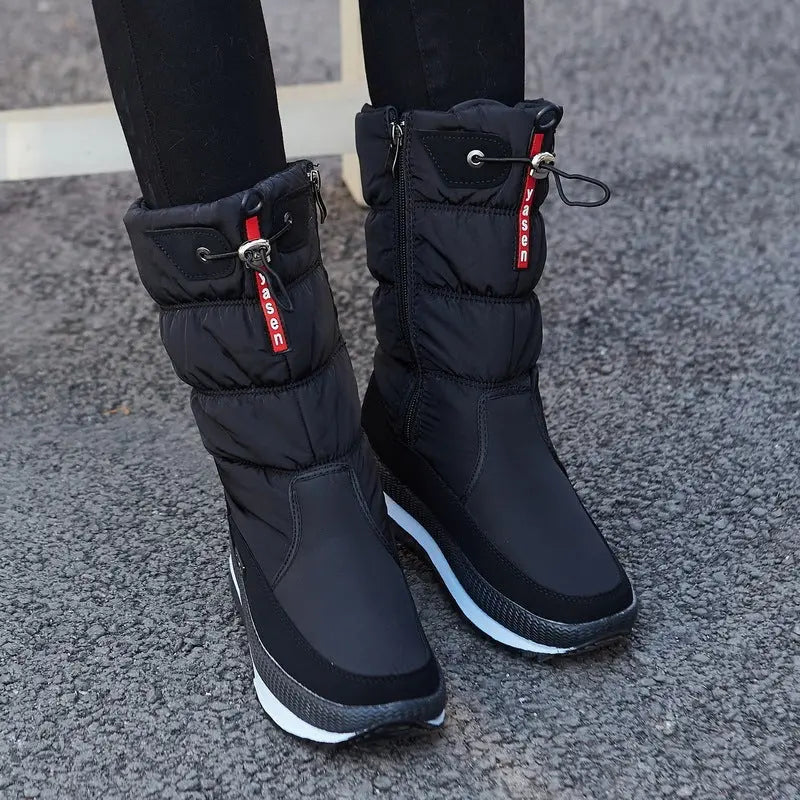 Waterproof Mid-Calf Boots for Women – Cozy &amp; Stylish for Winter