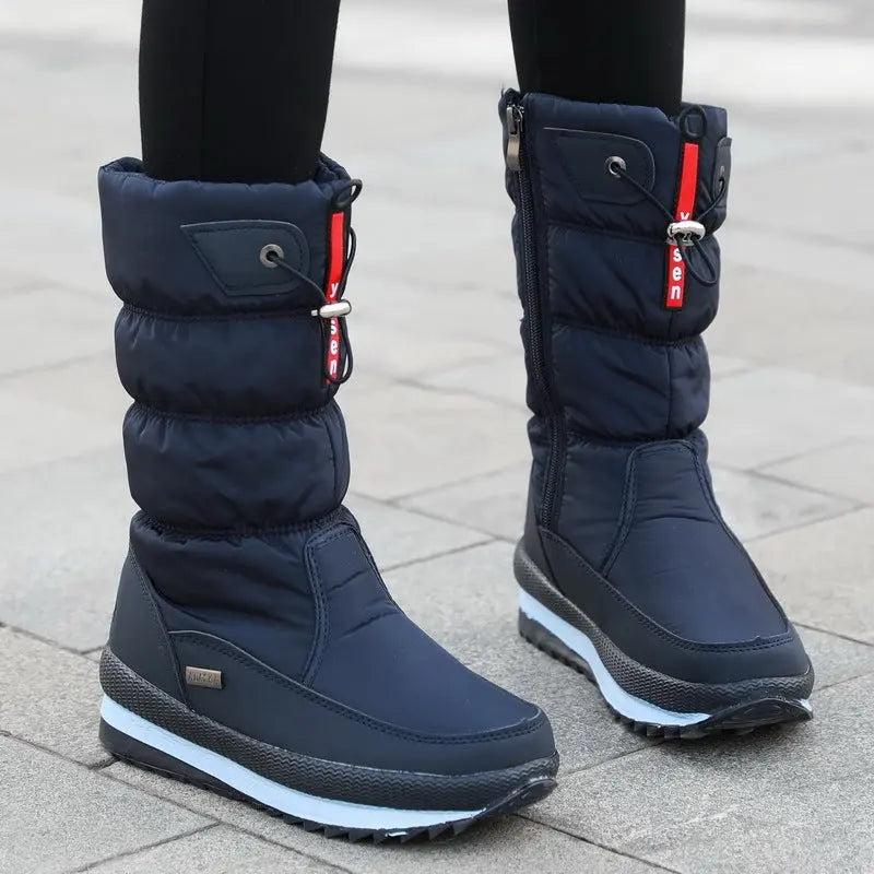 Waterproof Mid-Calf Boots for Women – Cozy &amp; Stylish for Winter