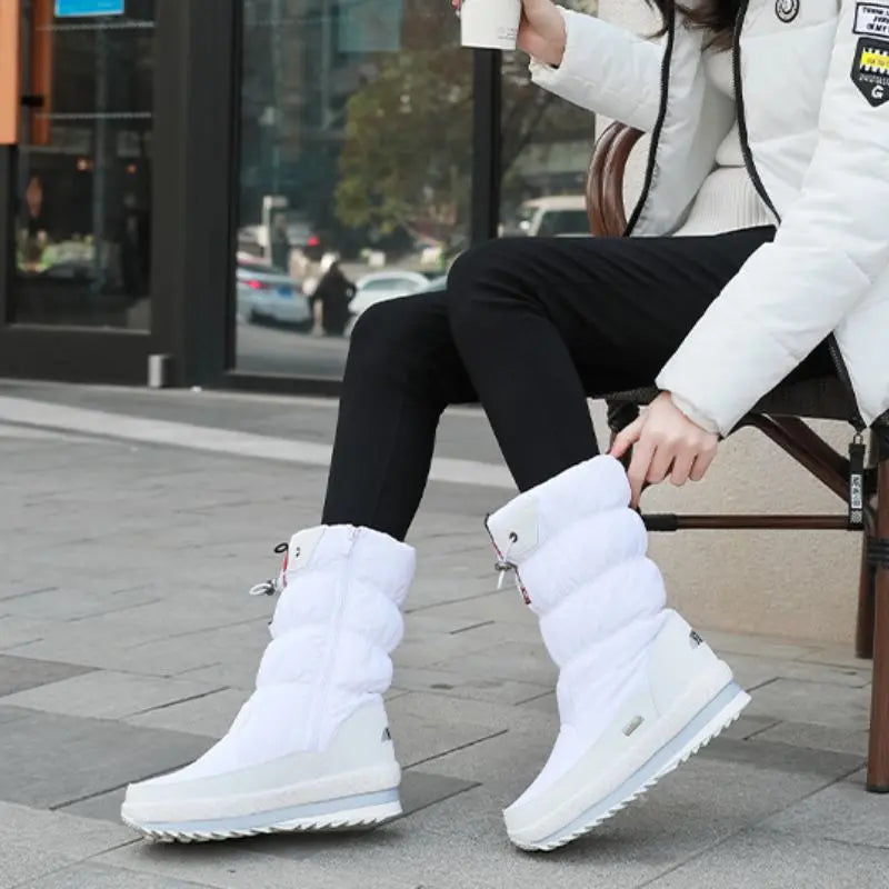 Waterproof Mid-Calf Boots for Women – Cozy &amp; Stylish for Winter